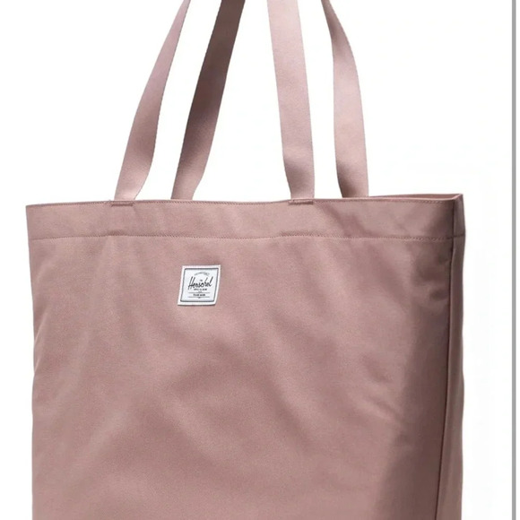 HERSCHEL SUPPLY CO Mica Tote Zippered Shoulder Bag Carry All Ash Rose Pink Large - Picture 2 of 5
